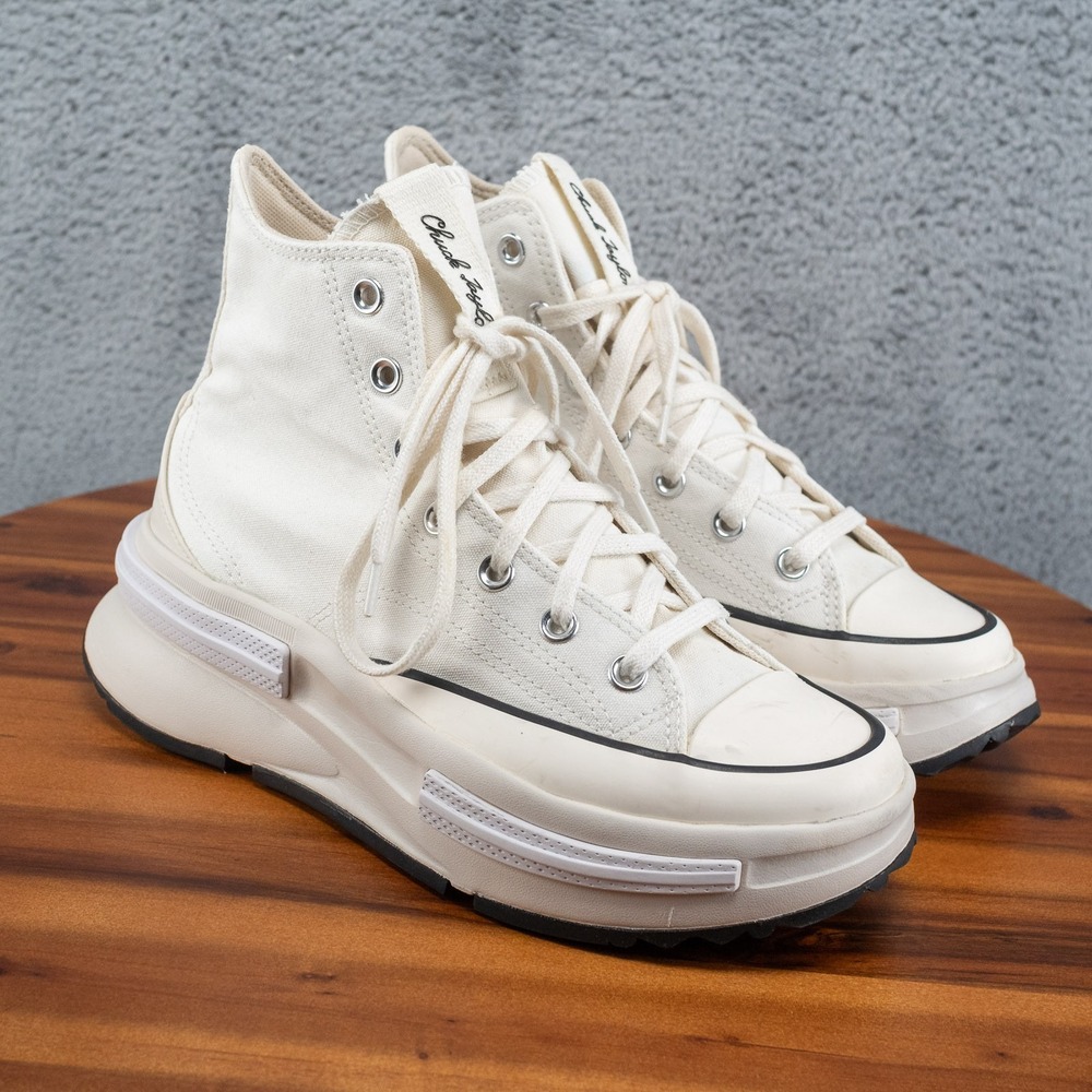 Converse Run Star Legacy CX High Shoes Mens Size 6.5 Womens 8 Egret Black Whit